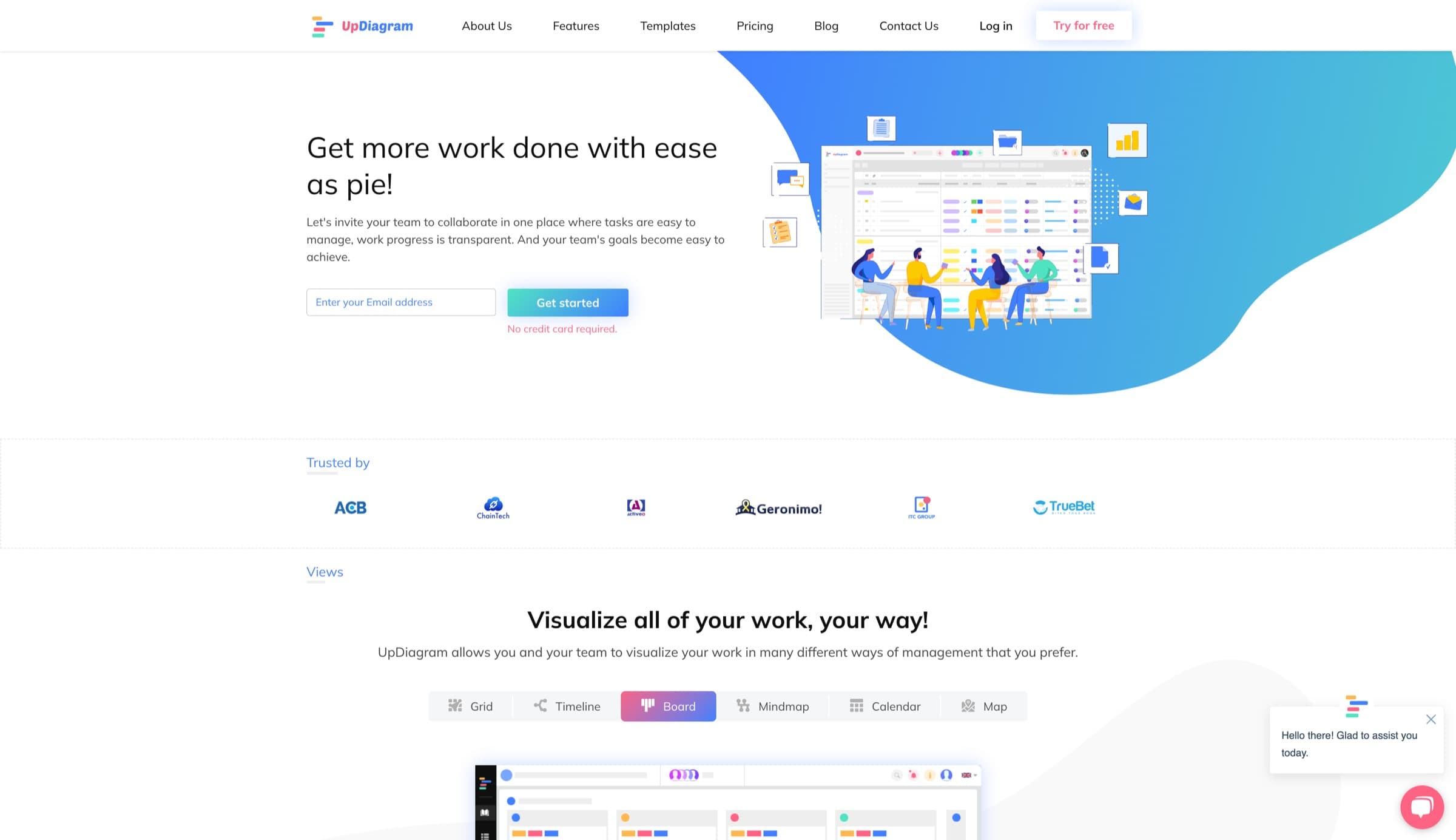 Project Management board screens